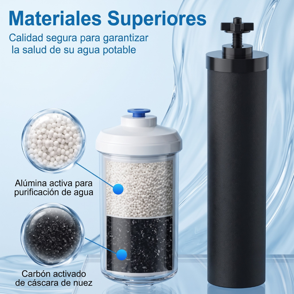 REPUESTOS FILTROS X4 UNIDADES PARA FILTRO DE AGUA EN VIDRIO
