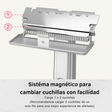 MÁQUINA DE AFEITAR DOBLE CUCHILLA RECLINABLE + 5 CUCHILLAS GRATIS