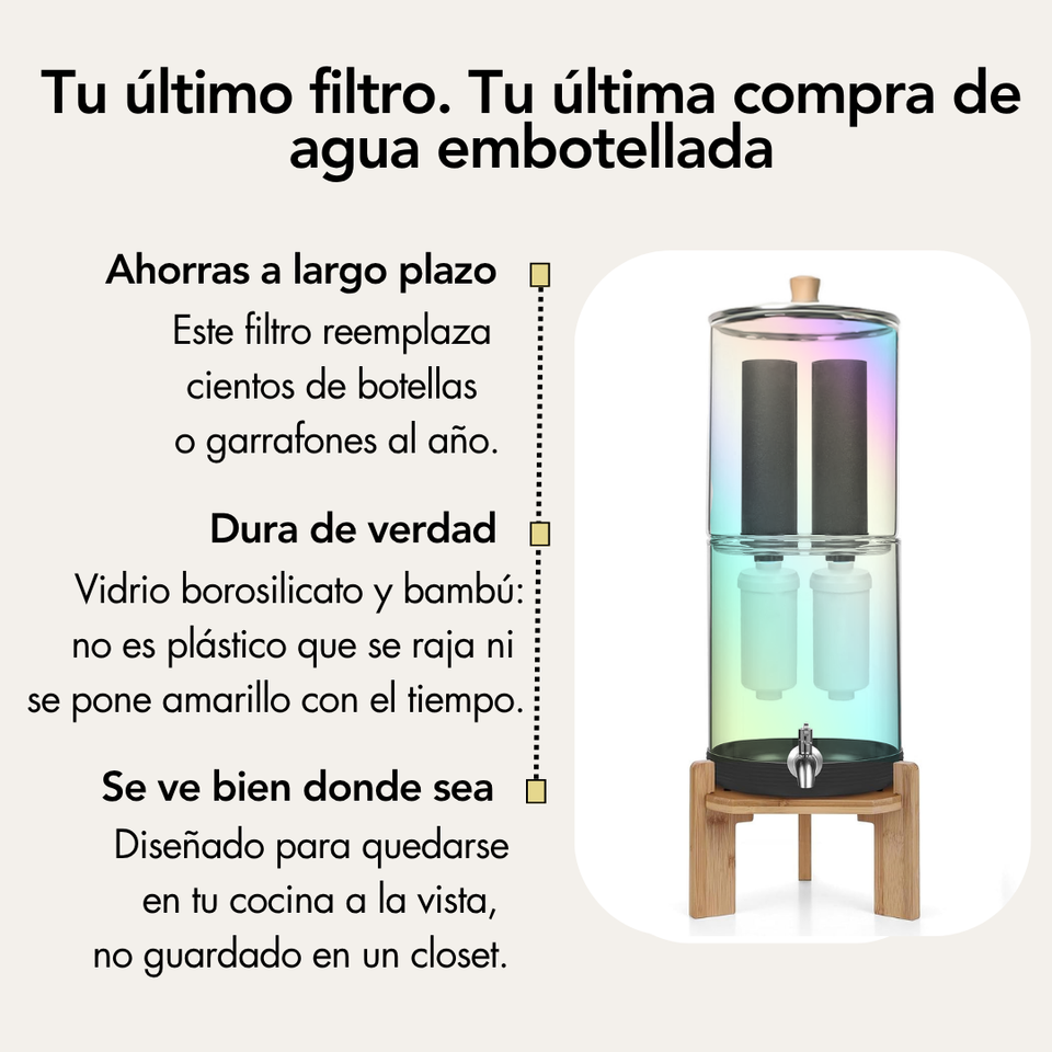 FILTRO DE AGUA EN VIDRIO - SISTEMA DE 4 ETAPAS