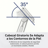 MÁQUINA DE AFEITAR DOBLE CUCHILLA RECLINABLE + 5 CUCHILLAS GRATIS