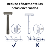 MÁQUINA DE AFEITAR DOBLE CUCHILLA RECLINABLE + 5 CUCHILLAS GRATIS