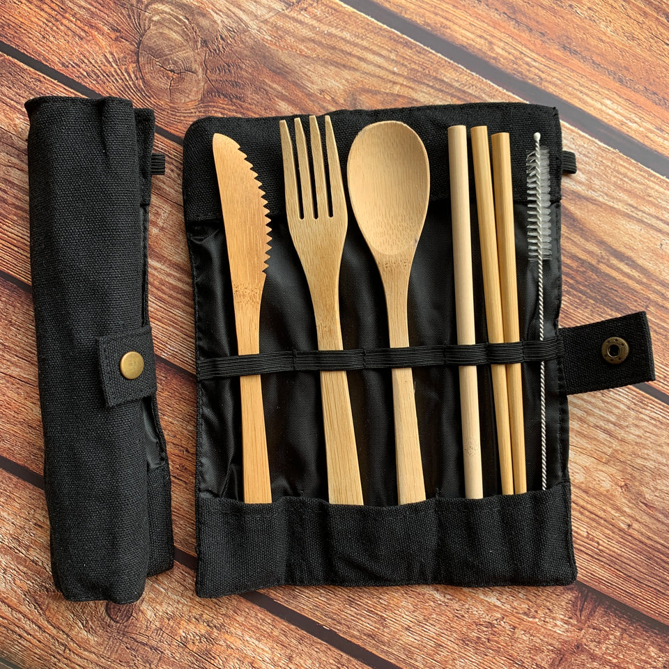 SET DE CUBIERTOS DE BAMBÚ