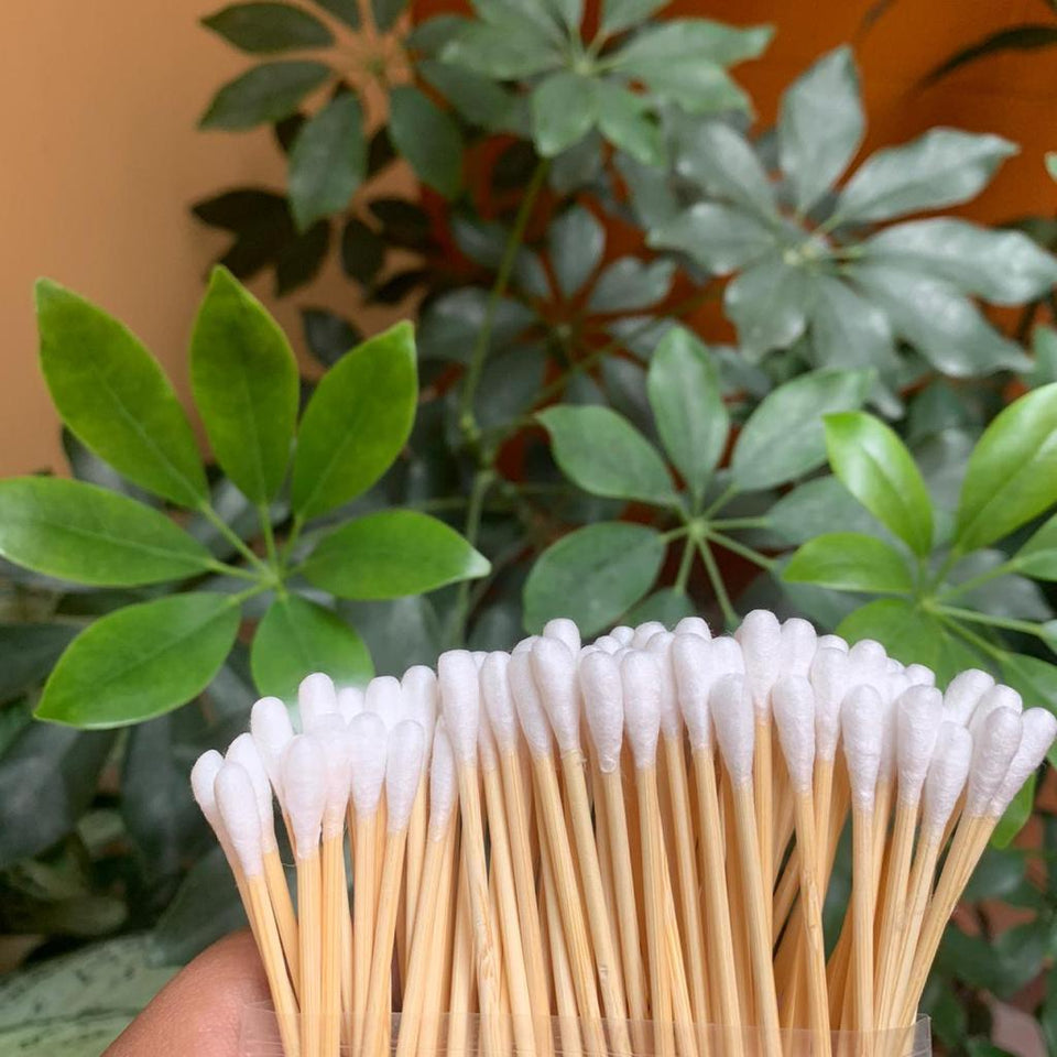 COPITOS/HISOPOS DE BAMBÚ X100 UNIDADES